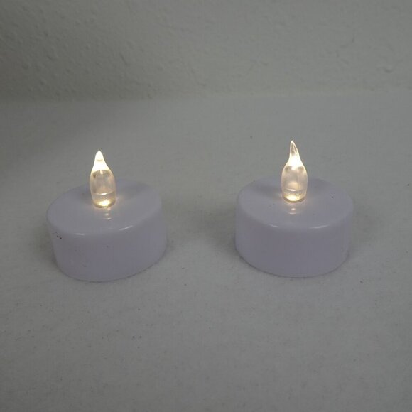 80 Pack Flameless Candles Tea Lights Flickering White Base - Picture 2 of 11